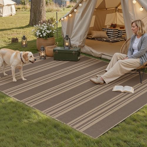 PureCozy Striped Easy Jute Rug 3x5 Nature Entryway Carpet Washable Non Slip Office Door Mat Farmhouse Neutral Non Shedding Small Indoor Outdoor Rug for Bathroom Kitchen Bedroom Living Room - color: Nature/Striped, size: 3' x 5' (Rectangular)