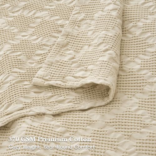 David's Home 100% Cotton Waffle Twin Blanket for College Dorm, Lightweight Breathable Cooling Throw for Spring Summer, Snag-Resistant, Aesthetics Home Decor for Couch Sofa Bed, Light Taupe, 66 * 90 - color: Light Taupe, size: Twin(66*90")