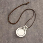 Leather Necklace for Women Long Boho Pendant Hippie Choker Necklace Bohemian Layered Leather Rope Wooden Jewelry Gifts - style: Leather Turquoise Necklace