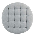 HomePop 25" Button Tufted Round Storage Ottoman - Light Blue - color: Light Blue