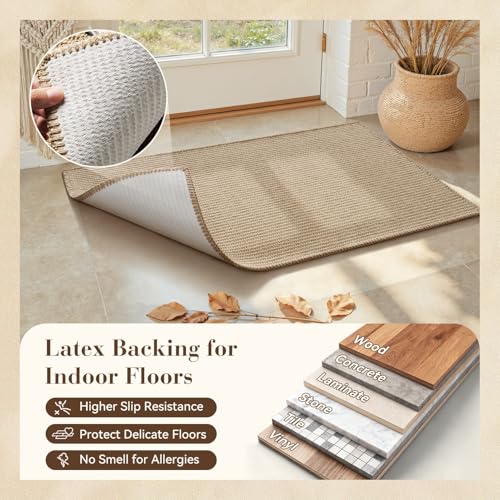 Jute 3x5 ft Rugs for Entryway Front Door Mat Indoor Entrance Indoor Door Mats Entryway Rugs Foyer Entry Entrance Mat Inside Doormat Welcome Mats Boho Farmhouse - size: 3 x 5 ft