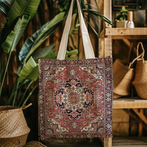 Boho Style Canvas Bag for Women Boho Fashion Tote Bag for Bohemian Lover - color: Persian Bag