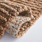 SAFAVIEH Area Rug 2x3 - Natural Fiber Collection - Natural Brown, Handmade Jute, Farmhouse Style, Chunky Textured Thick Pile (NF750C) - color: Natural, size: 2' x 3' (Rectangular)