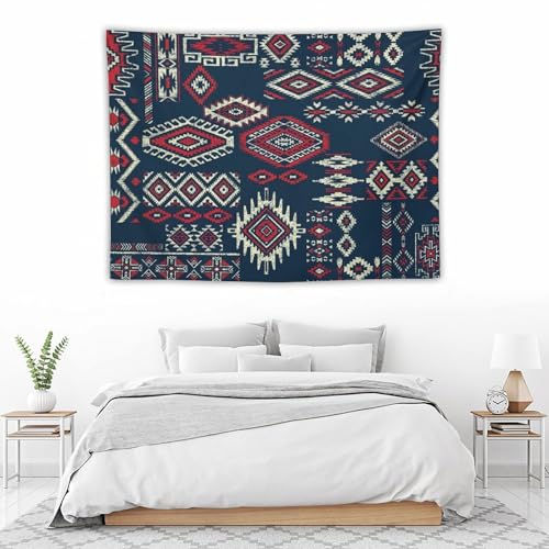 Bohemian Patchwork Aztec Tapestry, Native Tribal Ethnic Geometric Pattern Tapestries Home Decor for Living Room Bedroom Decoration 40in Wx30in H (102×76cm) - color: Bohemian Tapestry-11, size: 40in"Wx30in"H (102×76cm)