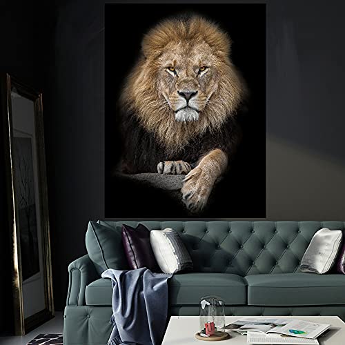 Jaccaws 3D Lion Wall Art, African Lion Wall Tapestry, 59''x79'' for Bedroom & Living Room Decor
