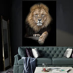 Jaccaws 3D Lion Wall Art, African Lion Wall Tapestry, 59''x79'' for Bedroom & Living Room Decor