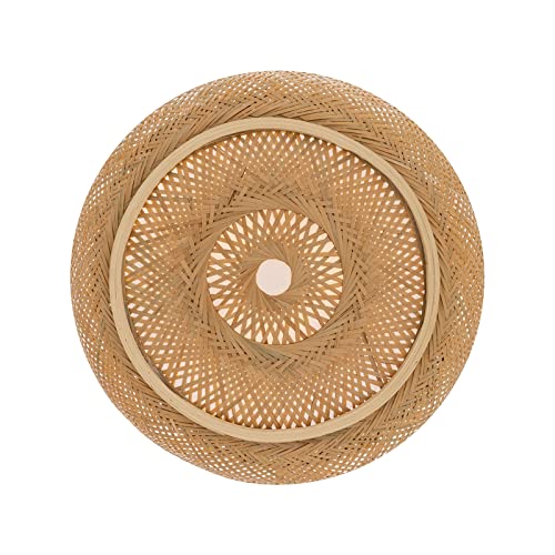 Bamboo Pendant Light 3 Light Handmade Woven Hanging Ceiling Light Wicker Rattan Hanging Lights Fixture for Bedroom, Kitchen Island