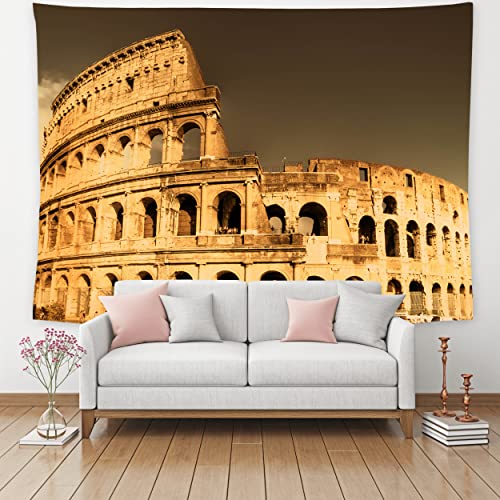 feelacle Roman Coliseum Tapestry 80" X 60" Scenery Rome Wall Hanging Party Decorations Home Decor For Bedroom Living Room Dorm (200 X 150cm) - color: Roman Coliseum, size: 80"L x 60"W