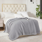 WESHIONGOO Throw Blanket for Couch Soft Knit Throw Blanket with Chenille Yarn Non-Shedding, Chenille Blanket for Living Room Bed Sofa (Grey, 50"*60") - color: Grey