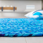 SAFAVIEH Braided Collection Area Rug - 3' x 5' Oval, Turquoise, Handmade Country Farmhouse Reversible Cotton, Ideal for High Traffic Areas in Living Room, Bedroom (BRD452K) - color: Turquoise, size: 3' x 5' (Oval)