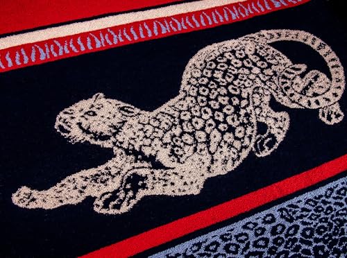 100% Cotton Throw Blanket for Couch Sofa or Bed All Season Terry Blankets & Throws, Lightweight & Breathable Cotton Blanket, Picnic Rug, Terry Bed Sheet (Leopards) - color: Leopards