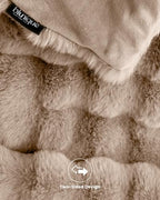 Ultra Soft Cozy Faux Fur Throw Blanket, Fuzzy Plush Thick Bubble Blanket, Oversize Luxury Fluffy Blanket for Couch, Bed, and Living Room, 60x80 Inches, Light Brown - color: Bubble Light Brown, size: Twin