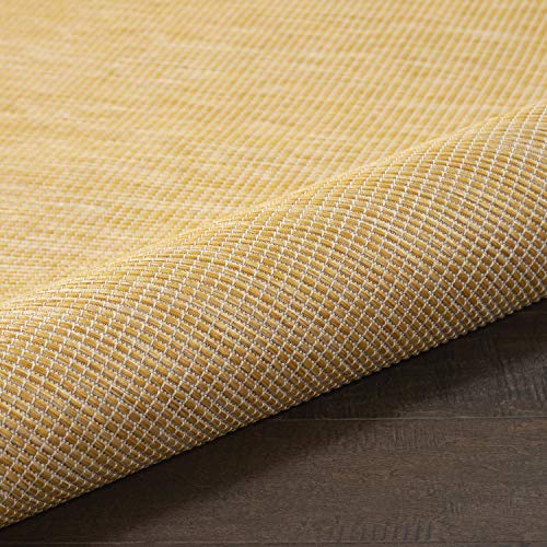Nourison Home Positano Yellow 2'2" x 10' Area Rug - Easy Clean, Non Shedding, Bed Room, Living Room, Dining Room, Kitchen (10' Runner) - color: Yellow, size: 2'2" x 10' (Runner)