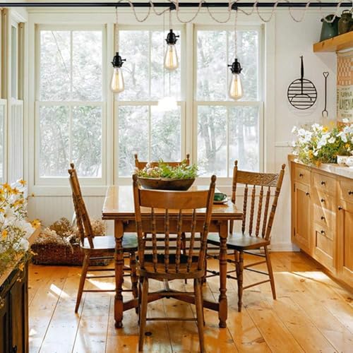 3 Light Hemp Rope Plug in Pendant Light Rattan Hanging Lights with Plug in Cord with Woven Lamp Shade, Plug in Cord Hemp Rope Hanging Lamp - color: 3 Light