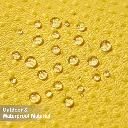DFXSZ Outdoor Pillow Covers 20X20 Inch Set of 2 Yellow Waffle Textured Polyester Pillow Covers Spring Summer Outdoor Waterproof Decor for Patio Furniture Garden 025B20 - color: Yellow, size: 20" x 20" (Pack of 2)