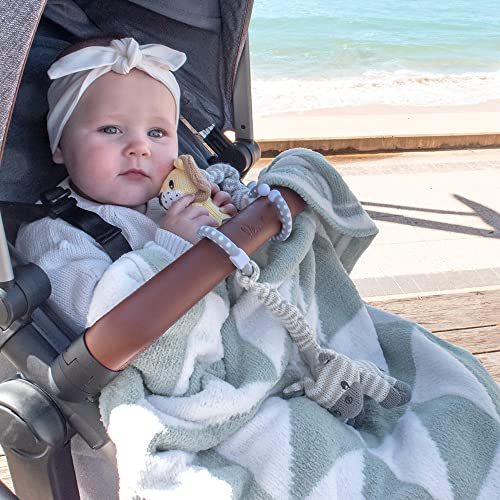 Living Textiles Sage Triangle Chenille Soft Baby Blanket Reversible Premium Cozy Fabric for Best Comfort - Infant, Toddler, Newborn, Swaddle, Nursery, Boy,Girl,Unisex, Throw,Crib,Stroller,Gift 40x30in - color: Sage