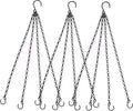 Heybe 16 Inch Hanging Basket Chain, 4 Point Hanging Chains with Hooks for Pot Planters Bird Feeders Lantern Lamp,Extended Hangers for Hanging Badkeys(16inch, 4 Point) - size: 16 inches, style: 4 point