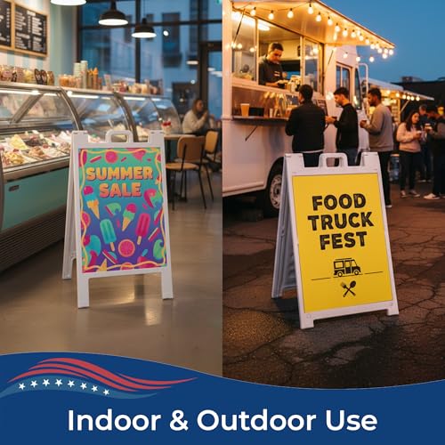 Custom A-Frame Sign Inserts with Optional Stand by DreamController - Personalized Print Inserts with Your Photo, Text or Logo | Durable Custom Panels for Sidewalk Boards, Retail & Event | 24x36 inch - color: A Frame Inserts Custom