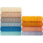 NTBAY 100% Pure Cotton Cable Knit Toddler Blanket, Super Soft Warm Breathable 30x40 Baby Blanket for Crib, Stroller, Nursery, Travel, Newborn, 30x40 Inches, Apricot - color: Apricot