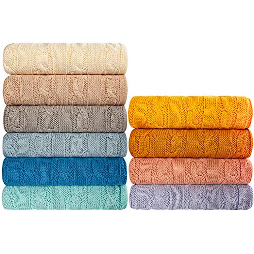 NTBAY 100% Pure Cotton Cable Knit Toddler Blanket, Super Soft Warm Breathable 30x40 Baby Blanket for Crib, Stroller, Nursery, Travel, Newborn, 30x40 Inches, Apricot - color: Apricot