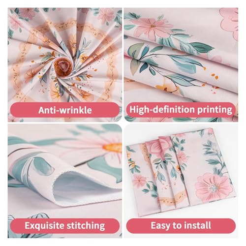 Alened Boho Mandala Tapestry Wall Hanging decor,Pink Floral hippie Tapestries,Decor for Bohemian bedroom Aesthetic（51"×60"） - color: pink Tapestry, size: 60"L x 51"W
