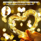2-Pack Fairy Lights Plug in, 33ft 100 LED Fairy String Lights Indoor Outdoor Waterproof Copper Wire String Lights Warm White Twinkle Lights Starry Lights for Bedroom Garden Wedding Party Decoration