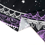 SCECALA Purple Mushroom Mural Boho Mandala Black and White Stars Wall Art 80x60 Inches for Bedroom Living Room Teen Party - color: Purple, size: 60"L x 80"W