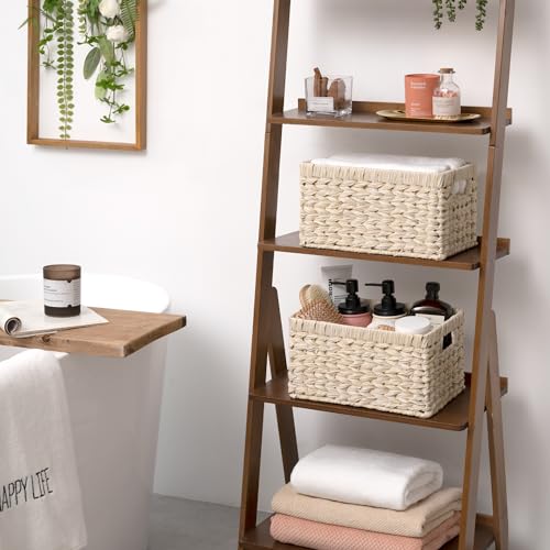 GRANNY SAYS Storage Baskets for Organizing, Wicker Storage Basket for Shelf, Wicker Basket for Organization, Waterproof Basket for Living Room, Decorative Basket for Pantry and Entryway, 2-Pack - color: Butter Milk, size: 13"L x 8 ¼"W x 7"H