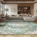 SAFAVIEH Madison Collection Area Rug - 6' x 8', Green & Turquoise, Non-Shedding & Easy Cleaning, Ideal for Living Room, Bedroom, Dining Space (MAD447Y) - color: Green/Turquoise, size: 6' x 8' (Rectangular)