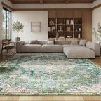SAFAVIEH Madison Collection Area Rug - 6' x 8', Green & Turquoise, Non-Shedding & Easy Cleaning, Ideal for Living Room, Bedroom, Dining Space (MAD447Y) - color: Green/Turquoise, size: 6' x 8' (Rectangular)