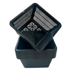 8 Pcs 9 Inch Pond Plant Baskets for Plants Hydroponics Net Pots Water Garden Plant Pots Black Plastic Pond Basket Square Plastic Mesh Pond Containers for Live Aquarium Plants - style: 9" Square-8 PCS