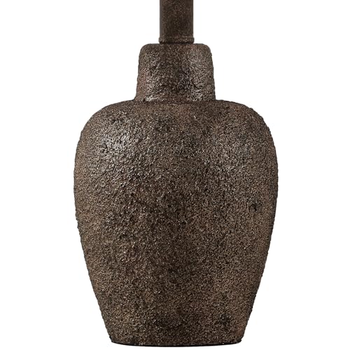 21" Table Lamps for Bedroom Set of 2 Small Farmhouse Bedside Lamps for Living Room Rustic Cottage Jar-Shaped Lamp for Nightstand Retro Brown Finish,Bulbs Not Included ﻿ - color: Brown