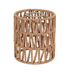 Small Rattan Lamp Shade Boho Shades Replacement H5.9''xΦ4.7'' Shades Ceiling Fan Light Covers Cylinder Woven Lampshade for Floor Lamps Pendant Light Chandelier Wall Sconces Light Fixture