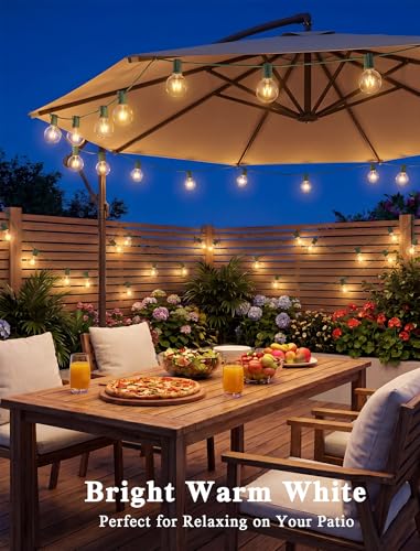 25Ft Christmas Outdoor String Light, G40 Globe Patio Lights with 27 Clear Glass Bulbs(2 Spare), Waterproof Connectable Hanging Christmas Lights for Backyard Porch Balcony Party Xmas Decor, Green Wire - color: 25FT Amber White-Green, size: 25FT