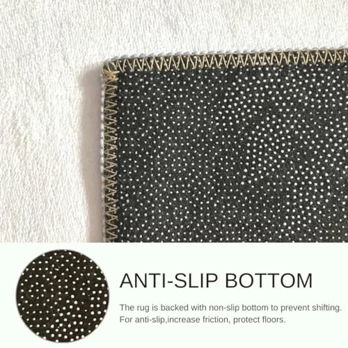 Vintage Distressed Area Rugs Black Grey Soft Wool Machine Washable 2x3 Large Rug for Living Room Bedroom Diningroom Traditional Retro Carpet Dorm Nursery Guestroom Farmhouse Floor Rug Runners - color: K, size: 2x3