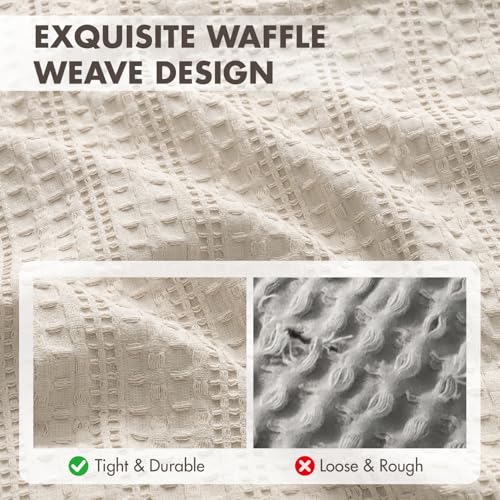 100% Cotton Waffle Weave Body Pillowcase, 1 Pack 20x54 Decorative Body Pillow Cover for Bed Couch Sofa, Neutral Long Cushion Sham Modern Farmhouse Home Decor, Oatmeal - color: Oatmeal, size: 54" x 20" (Pack of 1)