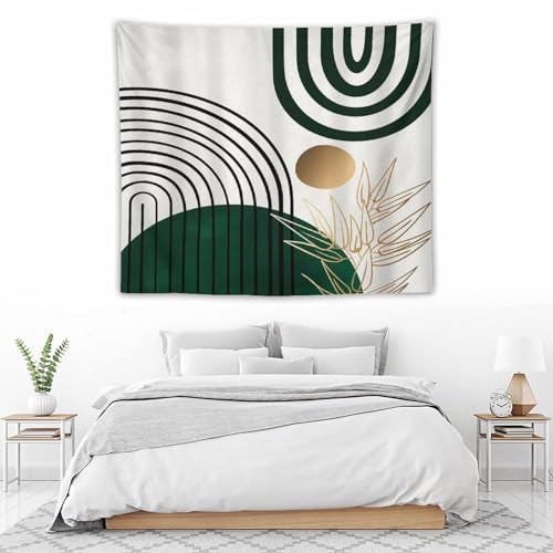 Boho Leaf Tapestries,Mid Century Abstract Leaves Tropical Palm Botanical Modern Minimalist Geometric Wall Hanging Neutral Home Decor Art for Living Room Bedroom Dorm 40"x30" - color: Boho Leaf-18, size: W40xL30in