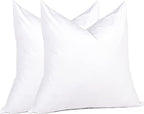 puredown® Euro Pillow Inserts 26 x 26 (Pack of 2, White), Down Feather Pillow Stuffer, Premium White Pillows for Bed, Couch, and Cushion