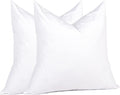 puredown® Feather Down Throw Pillow Inserts 22 x 22 (Pack of 2, White), Big Throw Pillows for Floor, Couch, Bed, Machine Washable