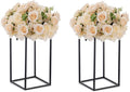 Black Plant Stand Pedestal Stand - 2 Pcs Metal Plant Stand, 15.75in Tall Flower Stand Vase Flower Holder, Wedding Centerpieces for Table, Corner Planter Pot Rack for Living Room, Home, Patio Decor