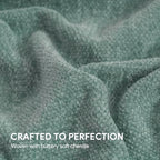 RECYCO Throw Blanket Soft Cozy Chenille Throw Blanket with Fringe Tassel for Couch Sofa Chair Bed Living Room Gift (Sage, 50'' x 60'') - color: Sage, size: 50'' X 60''