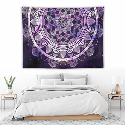 HZOHNAGO Mandala Tapestry Abstract Ancient Geometric Star Field Colorful Galaxy Pattern Printed Wall Tapestry Watercolor Abstract Wall Hanging for Bedroom Living Room Dorm 80" W x 60" H - color: Mandala-1, size: 80"L x 60"W