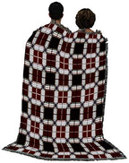 Pure Country Weavers Plaid Blanket Brickcraft - Patterns Gift Tapestry Throw Woven from Cotton - Made in the USA (72x54) - color: Brickcraft