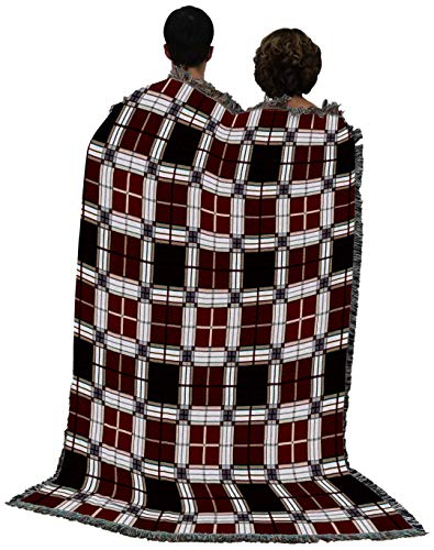 Pure Country Weavers Plaid Blanket Brickcraft - Patterns Gift Tapestry Throw Woven from Cotton - Made in the USA (72x54) - color: Brickcraft