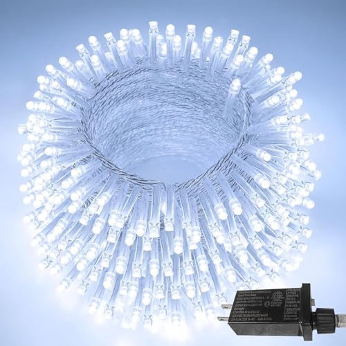 66 FT 200 LED Christmas String Lights Outdoor/Indoor, Extendable Twinkle Fairy Lights Waterproof Clear Wire with 13 Modes for Garden Bedroom Patio Christmas Tree Decorations (Cool White) - color: Cold White, size: 200LED