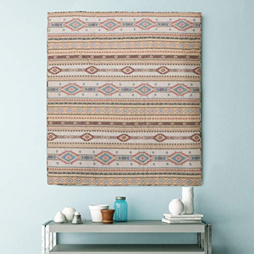 Barefoot Bungalow Phoenix Quilted Throw Blanket, 50 x 60 inches, Tan