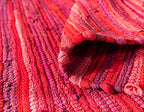 Unique Loom Chindi Cotton Collection Soft Hand Woven Natural Fiber Striped Area Rug, 2 ft 2 in x 3 ft, Red/Purple - color: Red/Purple, size: 2'2" x 3' (Rectangular)