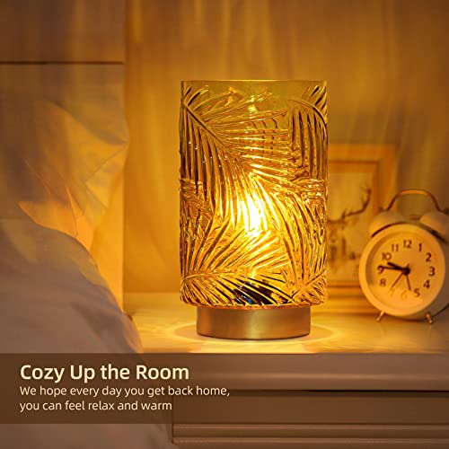 Battery Operated Table Lamp, Cordless Lamps for Home Decor, Battery Powered Nightlight with LED Bulb with Timer, Decorative Lights for Living Room Bedroom Tabletop Entryway Centerpiece Gift (L Yellow) - color: Yellow, size: Large