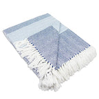 DII Diamond Stitch Woven Throw, Organic Modern, 50 x 60, Aqua - color: Aqua