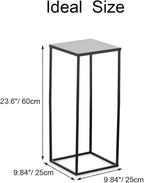 Black Plant Stand Pedestal Stand - 10 Pcs Metal Plant Stand, 23.6in Tall Flower Stand Vase Flower Holder, Wedding Centerpieces for Tables, Corner Planter Pot Rack for Living Rooms, Home, Patio Decor